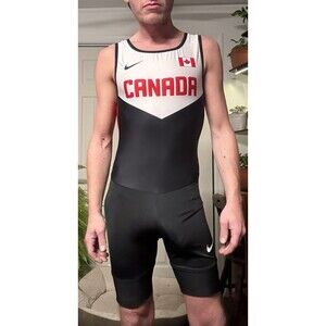 Men’s Nike Canada Singlet in Black White Red - Adult Small